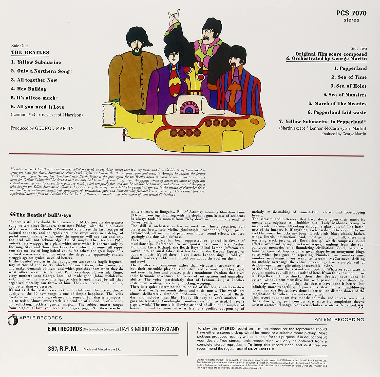The Beatles - Yellow Submarine (180g Vinyl)(Remastered) - HIFI Bodega
